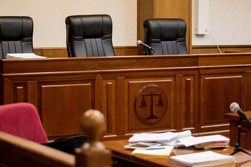 interior of a courtroom