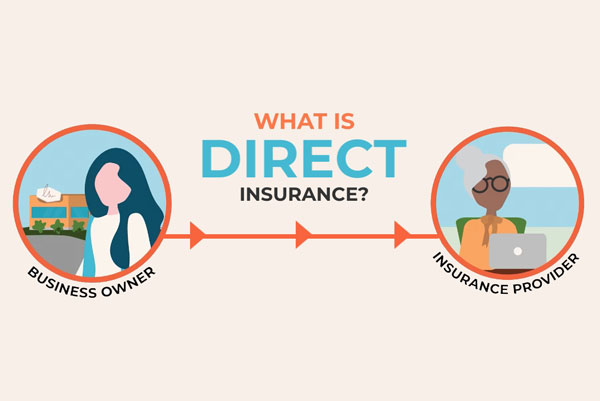 What is direct insurance graphic, showing that the business owner works directly with the insurance provider.